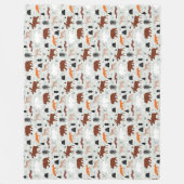 Canadese wilde dieren patroonmoes Beer Fox Wolf Fleece Deken (Voorkant)
