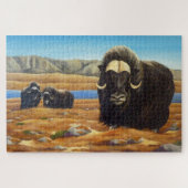 Canadese Wildlife Art Puzzles - Muskox Legpuzzel (Horizontaal)