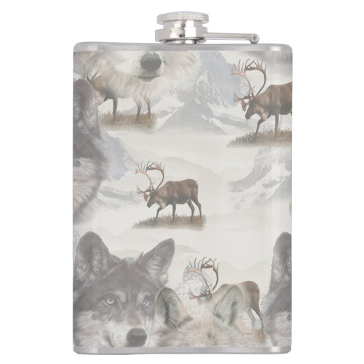 Canadese Wildlife Heupfles (Achterkant)