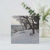 Canadese winterbank in sneeuw kaart (Staand voorkant)