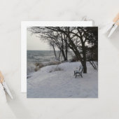 Canadese winterbank in sneeuw kaart (Voorkant / Achterkant in situ)