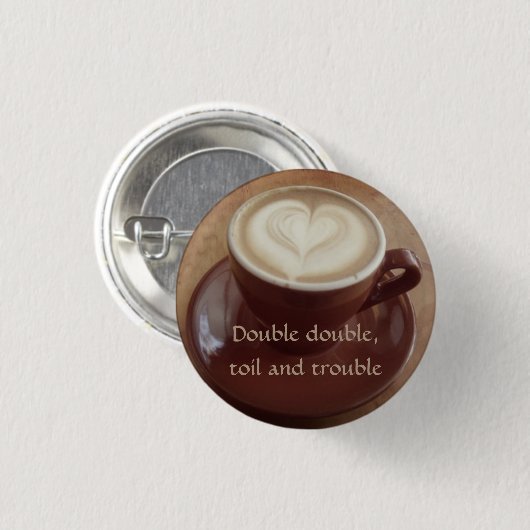 Canadese wittige koffie ronde button 3,2 cm (Voorkant /achterkant)
