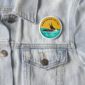 Canadese Wolf Bird Knop Ronde Button 5,7 Cm (In situ)