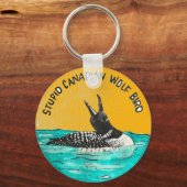Canadese Wolf Bird Sleutelhanger (Achterkant)