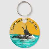 Canadese Wolf Bird Sleutelhanger (Achterkant)