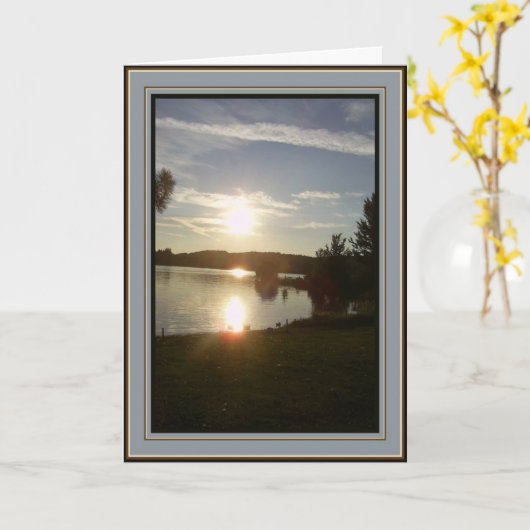 Canadese zonsondergang - Tot ziens Kaart (Gele Bloem)