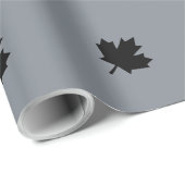 Canadese zwarte lederen stijl cadeaupapier (Rol Hoek)