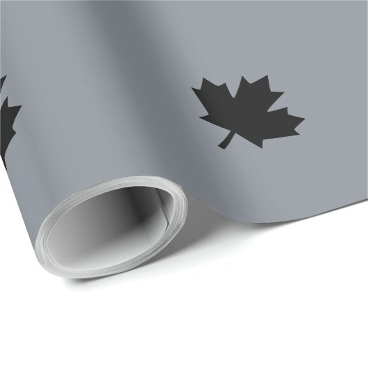 Canadese zwarte lederen stijl cadeaupapier (Rol Hoek)