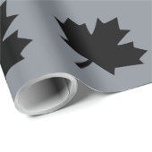 Canadese zwarte lederen stijl cadeaupapier (Rol Hoek)