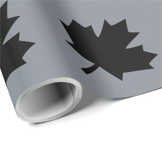 Canadese zwarte lederen stijl cadeaupapier (Rol Hoek)