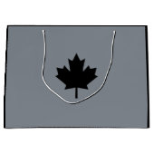 Canadese zwarte lederen stijl groot cadeauzakje (Voorkant)