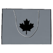 Canadese zwarte lederen stijl groot cadeauzakje (Achterkant)