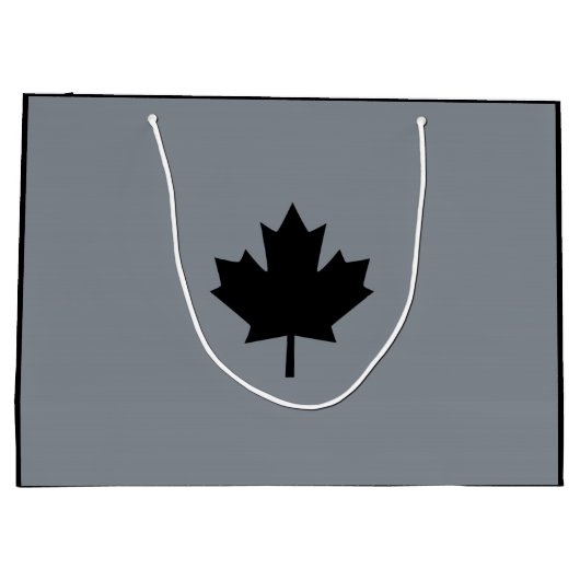 Canadese zwarte lederen stijl groot cadeauzakje (Achterkant)