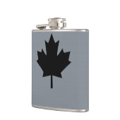 Canadese zwarte lederen stijl heupfles (Links)