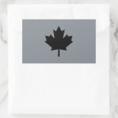Canadese zwarte lederen stijl rechthoekige sticker (Tas)