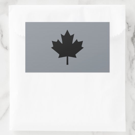 Canadese zwarte lederen stijl rechthoekige sticker (Tas)