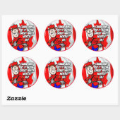 Canadezen doen het in het grote witte noorden ronde sticker (Vel)
