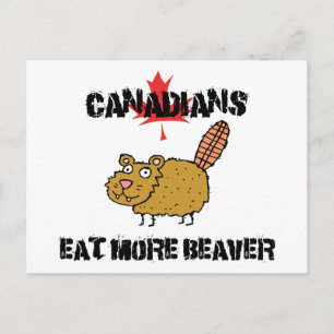 Canadezen eten meer bever briefkaart