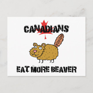 Canadezen eten meer bever briefkaart