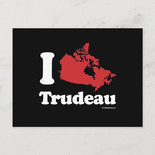 Canadezen houden van Trudeau - wit - png.nl Briefkaart (Voorkant)