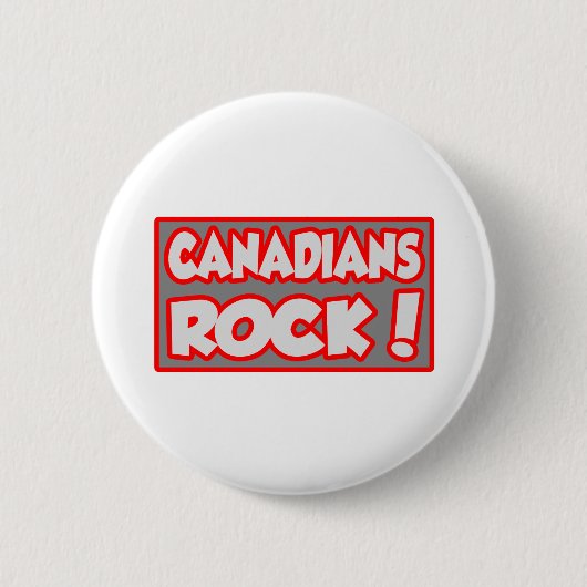Canadezen Rock! Ronde Button 5,7 Cm (Voorkant)