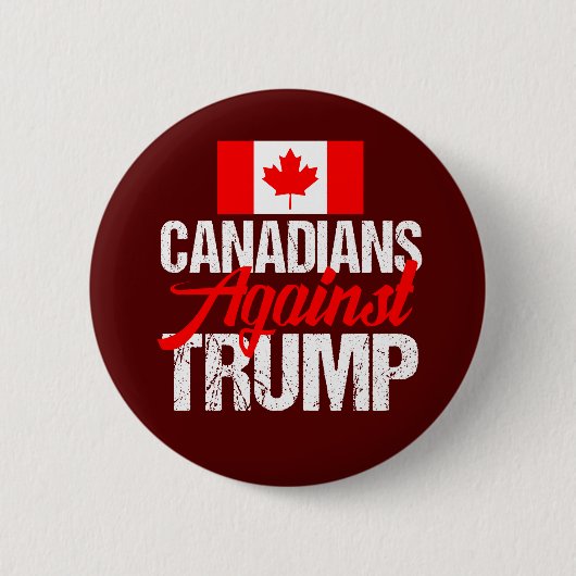 Canadezen tegen Donald Trump Ronde Button 5,7 Cm (Voorkant)