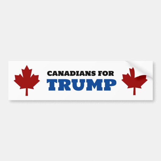 Canadezen voor Trump Grappige Pro-Trump Bumpersticker (Voorkant)