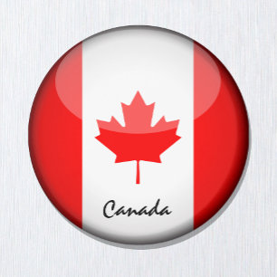 Canadia flag & Canada - reis-/sportfans Magneet