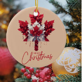 CANADIA FLAG GEÏNSPIREERD KERAMISCH ORNAMENT