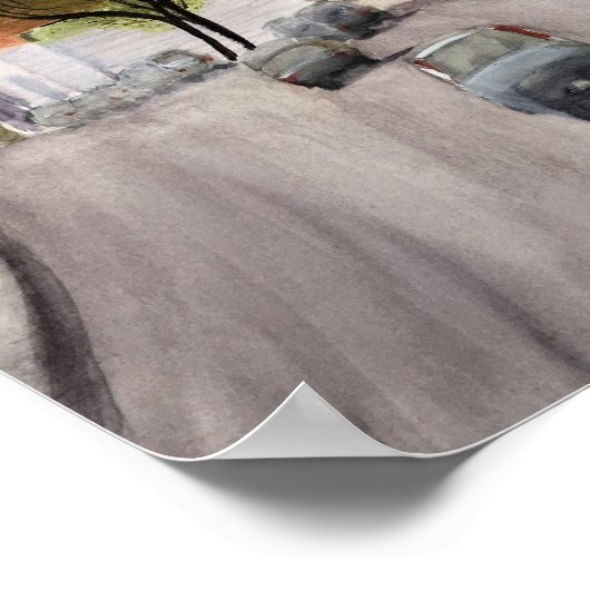 CANADIAANSE SCHERMEN: MONTREAL - WATERVERF POSTER (Hoek)