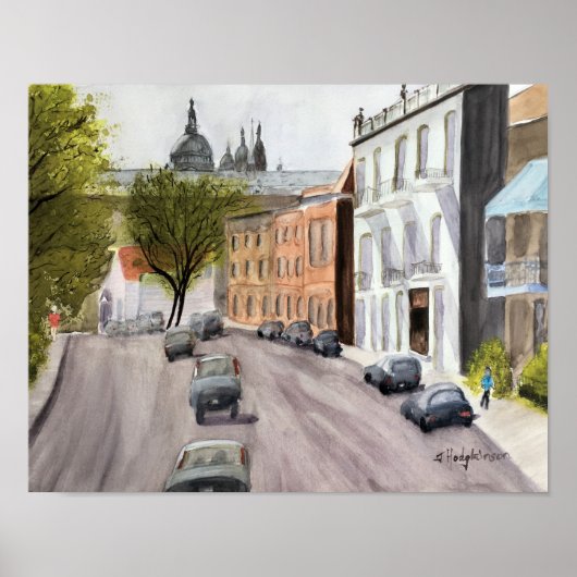 CANADIAANSE SCHERMEN: MONTREAL - WATERVERF POSTER (Voorkant)