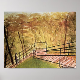 CANADIAANSE SCHERMEN: MONTREAL - WATERVERF POSTER