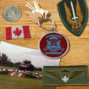 Canadian Airborne Regiment Button Sleutelhanger