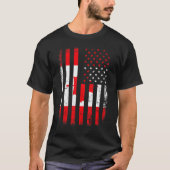 Canadian American Flag Canadian Roots Canada Ameri T-shirt (Voorkant)
