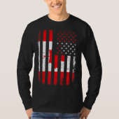 Canadian American Flag Canadian Roots Canada Ameri T-shirt (Voorkant)