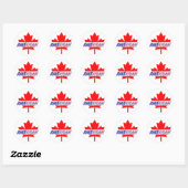 Canadian American Pride Ronde Sticker (Vel)