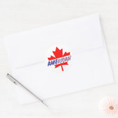 Canadian American Pride Ronde Sticker (Envelop)