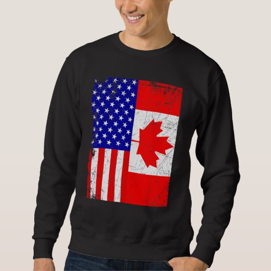 Canadian American Shirt USA Canada Flag 4th Of Jul (Voorkant)