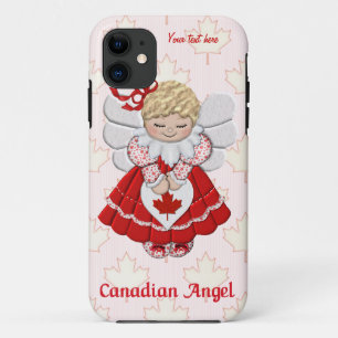 Canadian Angel and Maple Leaf - Aanpassen iPhone 11 Hoesje