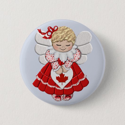 Canadian Angel Ronde Button 5,7 Cm (Voorkant)