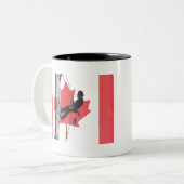 CANADIAN Arb Art Arborist Tree Chinees Tweekleurige Koffiemok (Voorkant links)