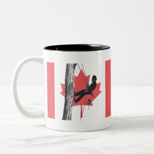 CANADIAN Arb Art Arborist Tree Chinees Tweekleurige Koffiemok (Links)