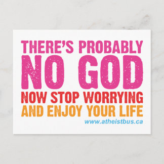 Canadian Atheïst Bus Campaign Post Kaart