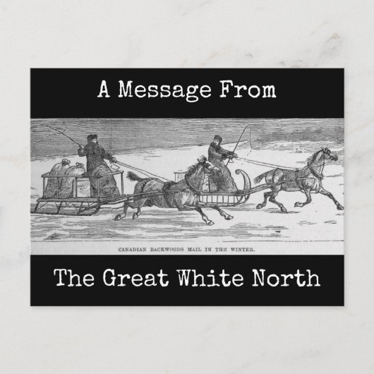 Canadian Backwood Mail Briefkaart (Voorkant)