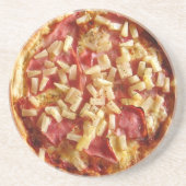 Canadian Bacon Pizza Zandsteen Onderzetter (Voorkant)