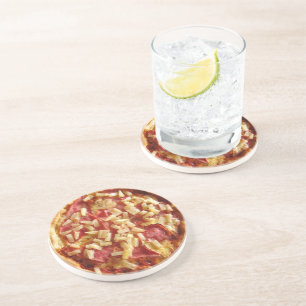 Canadian Bacon Pizza Zandsteen Onderzetter