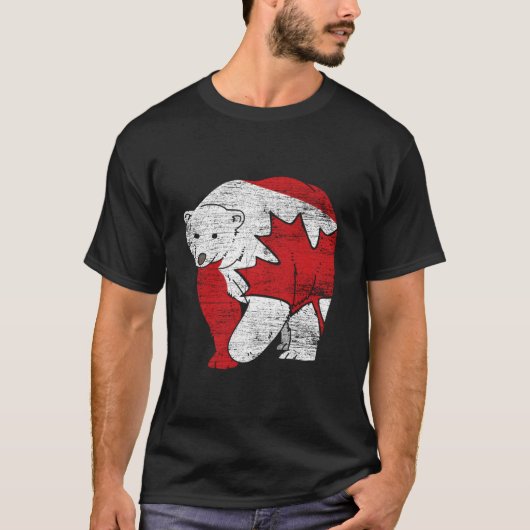 Canadian Bear Maple Leaf Canada T-shirt (Voorkant)