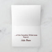 Canadian Beaver Funny Wildlife Wenskaart Kaart (Binnen)