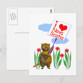 Canadian Beaver houdt van Nova Scotia Briefkaart (Voorkant / Achterkant)