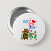Canadian Beaver houdt van Nova Scotia Ronde Button 7,6 Cm (Voorkant /achterkant)